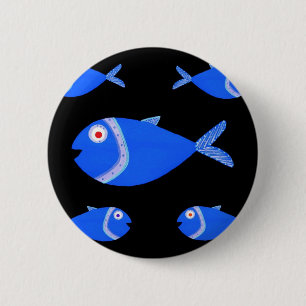 Guppy Fish 6 Cm Round Badge