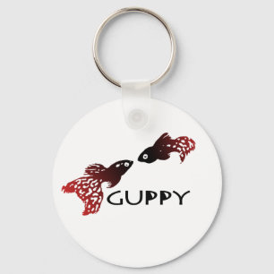 Guppy Kiss Key Ring