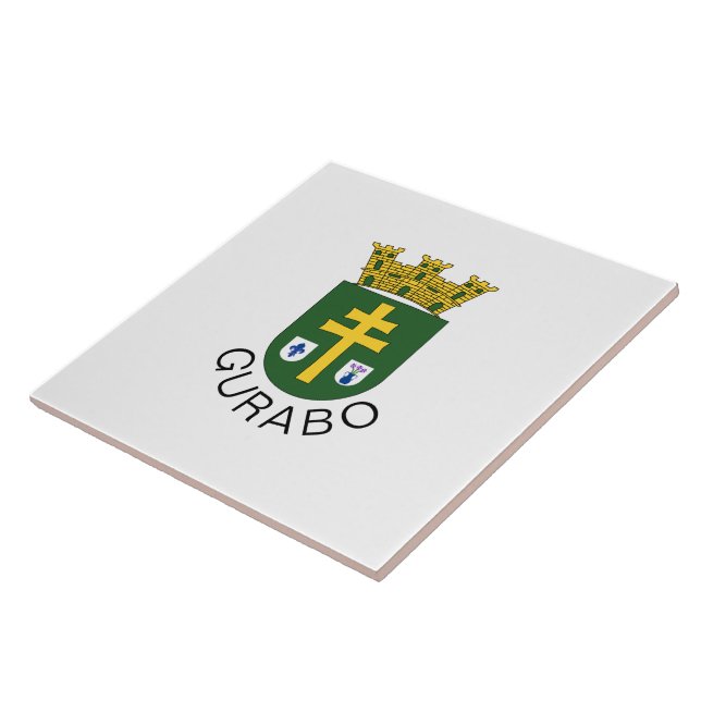 Gurabo coat of arms, Puerto Rico Ceramic Tile (Side)