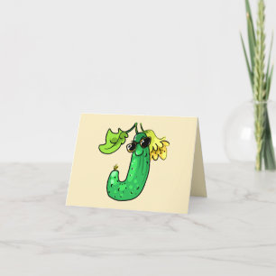 Gurke cucumber thank you card