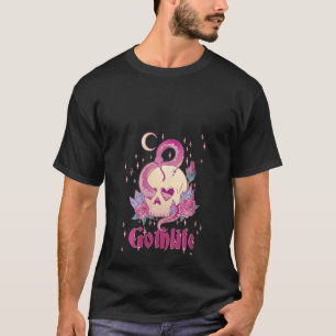Gurokaw Creepy Cute Aesthetic Pastel Goth Skull Go T-Shirt