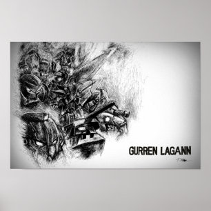 Gurren Lagann! Spin On! Poster