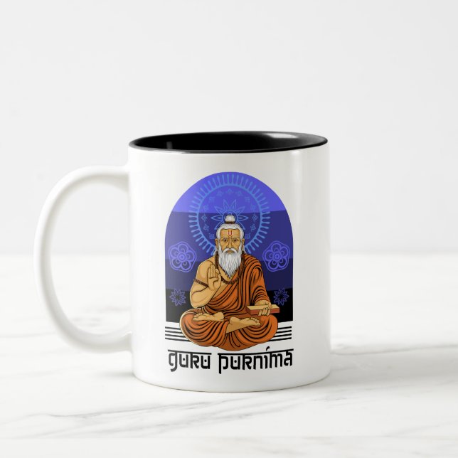 Guru purnima Two-Tone coffee mug (Left)