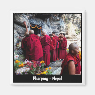 Guru Rinpoche, Pharping Cave, Monks - Nepal Magnet