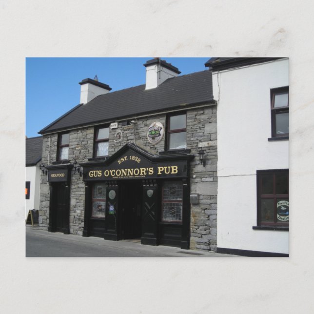 Gus O'Connor's Pub in Doolin Ireland Postcard (Front)