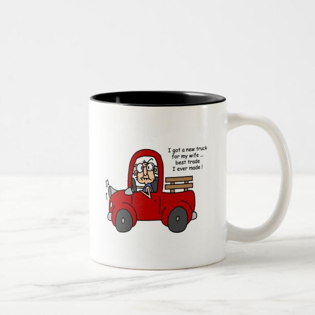 Gus on New Truck Tshirts and Gifts Two-Tone Coffee Mug (Right)