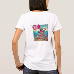 GUS Women’s T-Shirt with Octopus Front and Back