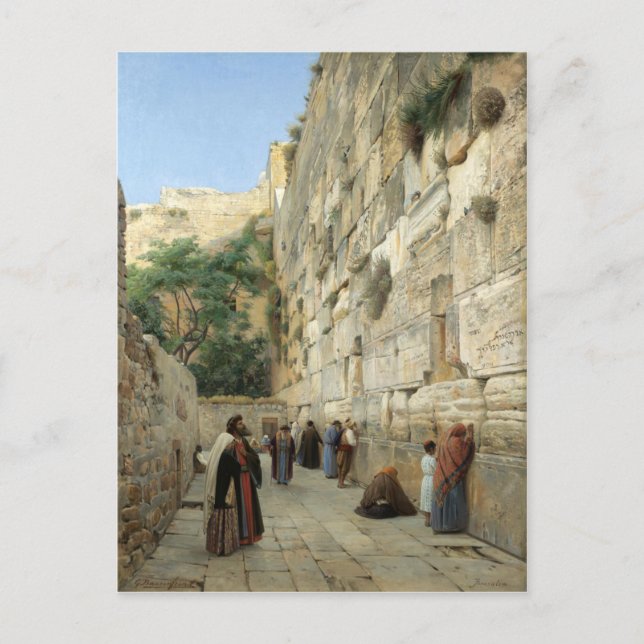 Gustav Bauernfeind : The Western Wall in Jerusalem Postcard (Front)
