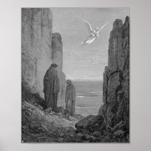 GUSTAV DORE-ASCENT TO THE 5TH CIRCLE-PRINT POSTER