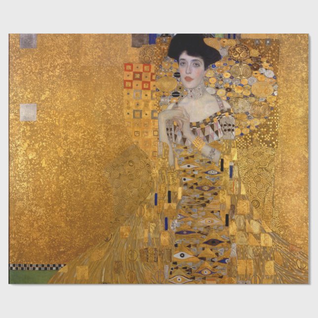 Gustav Klimt,Adele,Art nouveau,deco,gold,paintings Wrapping Paper (Flat)