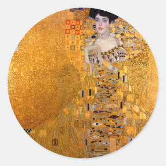 Gustav Klimt "Adele" Vintage Classic Round Sticker