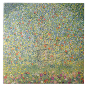 Gustav Klimt Apple Tree Ceramic Tile
