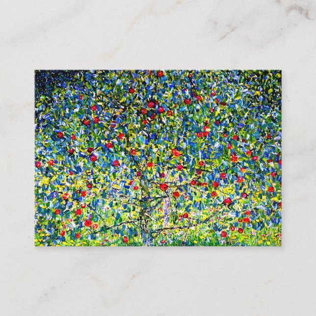 Gustav Klimt Apple Tree Enclosure Card (Front)