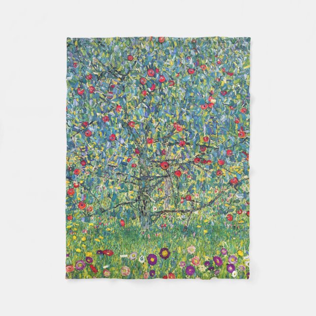 Gustav Klimt - Apple Tree Fleece Blanket (Front)