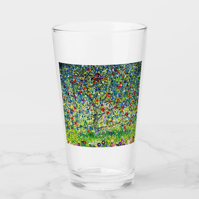Gustav Klimt Apple Tree Glass (Front)