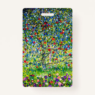 Gustav Klimt Apple Tree ID Badge