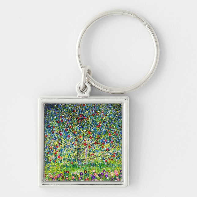 Gustav Klimt Apple Tree Key Ring (Front)