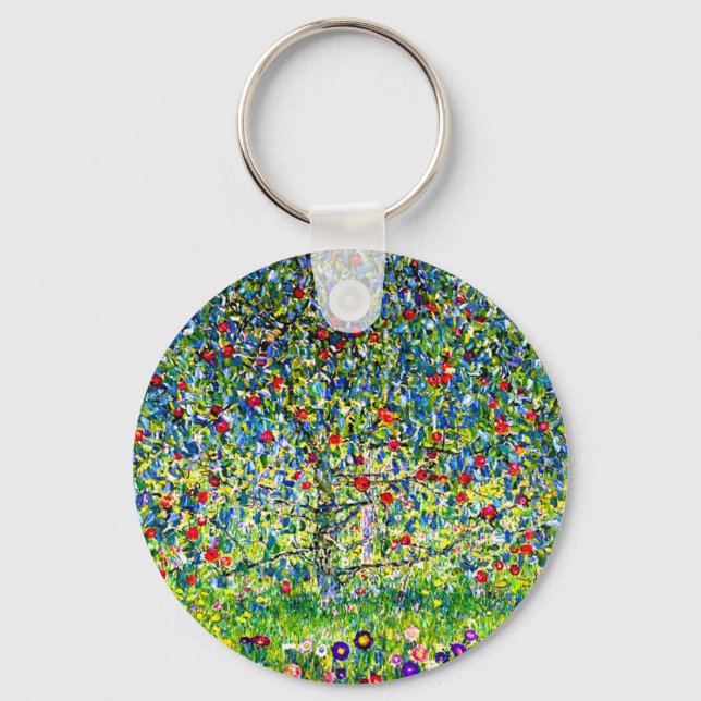 Gustav Klimt Apple Tree Key Ring (Front)