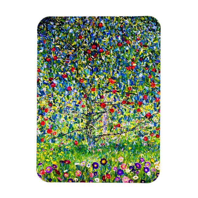 Gustav Klimt Apple Tree Magnet (Vertical)