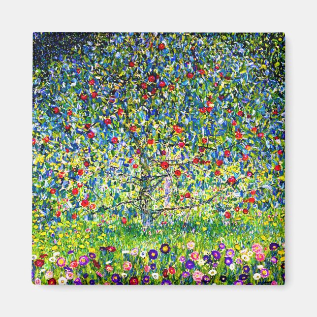 Gustav Klimt Apple Tree Magnet (Front)