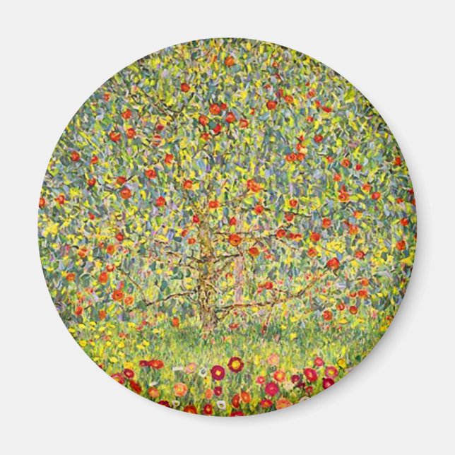 Gustav Klimt Apple Tree Magnet (Front)