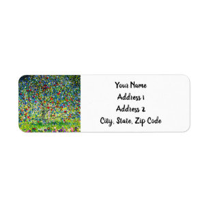 Gustav Klimt Apple Tree Return Address Label