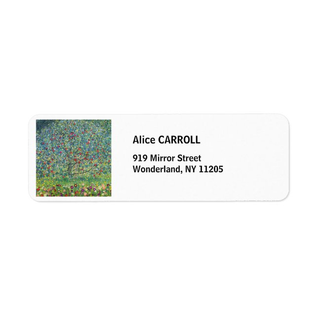 Gustav Klimt - Apple Tree Return Address Label (Front)