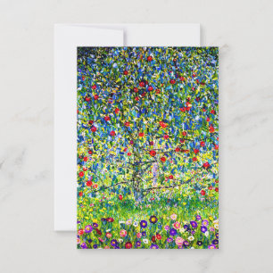 Gustav Klimt Apple Tree RSVP Card