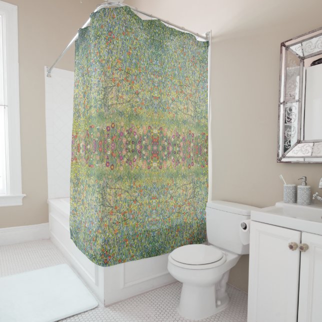 Gustav Klimt Apple Tree Shower Curtain (In Situ)