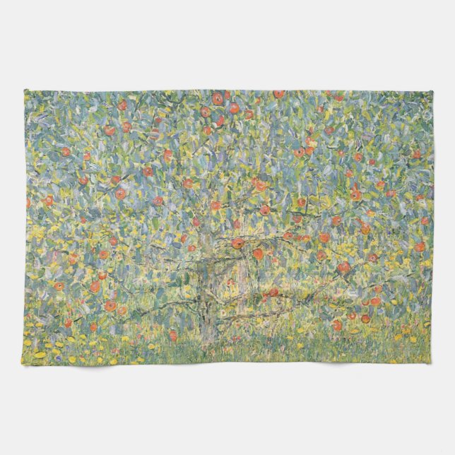 Gustav Klimt Apple Tree Tea Towel (Horizontal)