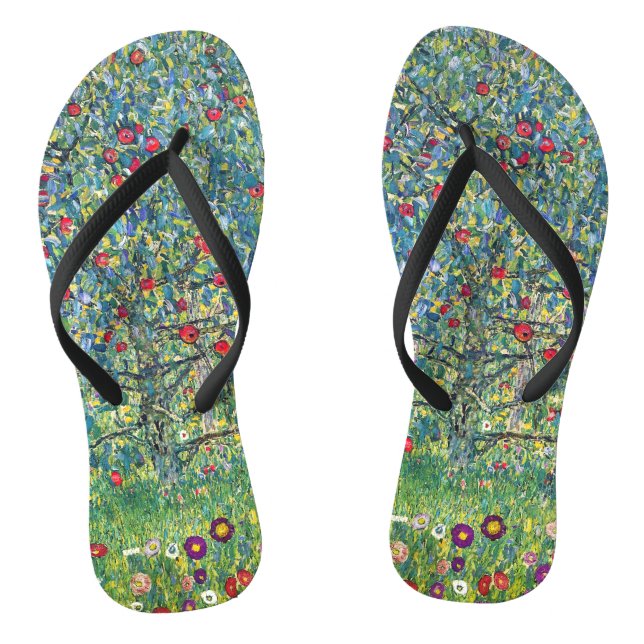 Gustav Klimt - Apple Tree Thongs (Footbed)