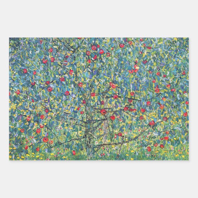 Gustav Klimt - Apple Tree Wrapping Paper Sheet (Front)