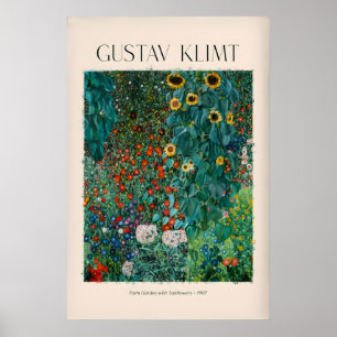 Gustav Klimt Art Print - Farm Garden with