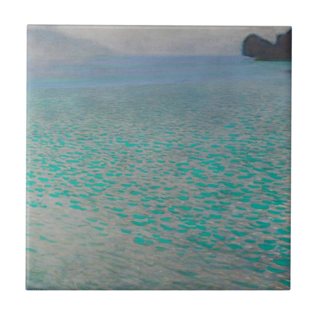 Gustav Klimt Attersee Ceramic Tile (Front)