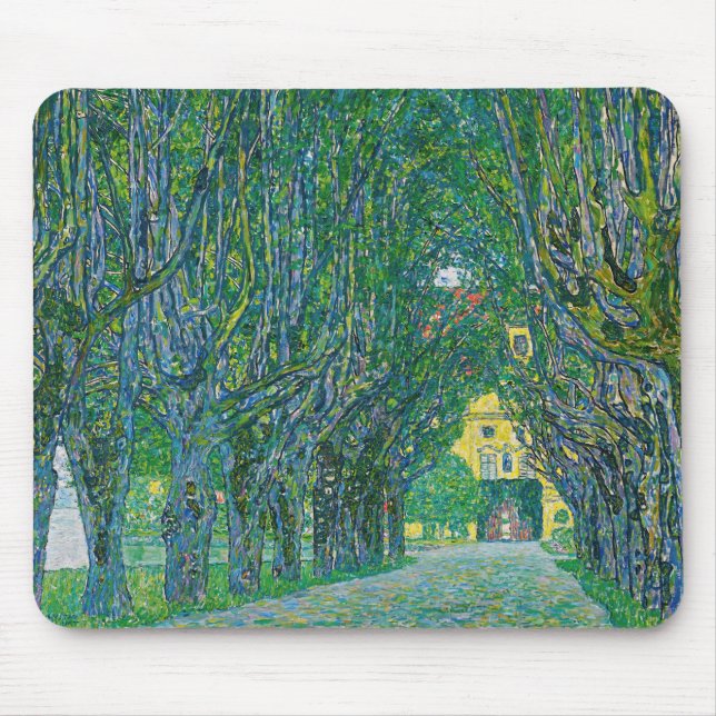 Gustav Klimt - Avenue in the Park Schloss Kammer Mouse Pad (Front)