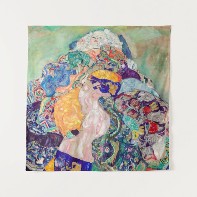 Gustav Klimt - Baby / Cradle Fleece Tapestry (Front)