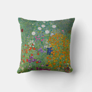 Gustav Klimt Bauerngarten Flower Garden Fine Art Cushion