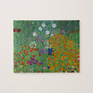 Gustav Klimt Bauerngarten Flower Garden Fine Art Jigsaw Puzzle