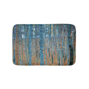 Gustav Klimt Beech Forest Vintage Fine Art Bath Mat