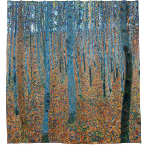 Gustav Klimt Beech Forest Vintage Fine Art Shower Curtain