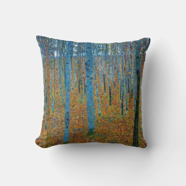 Gustav Klimt, Beech Grove I (1902) Cushion (Front)