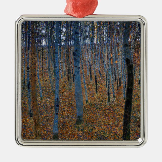 Gustav Klimt - Beech Grove I Metal Ornament (Front)