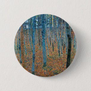 Gustav Klimt Beech Tree Forest Grove 6 Cm Round Badge
