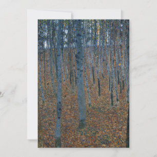 Gustav Klimt Beech Tree Forest Grove Classic Holiday Card