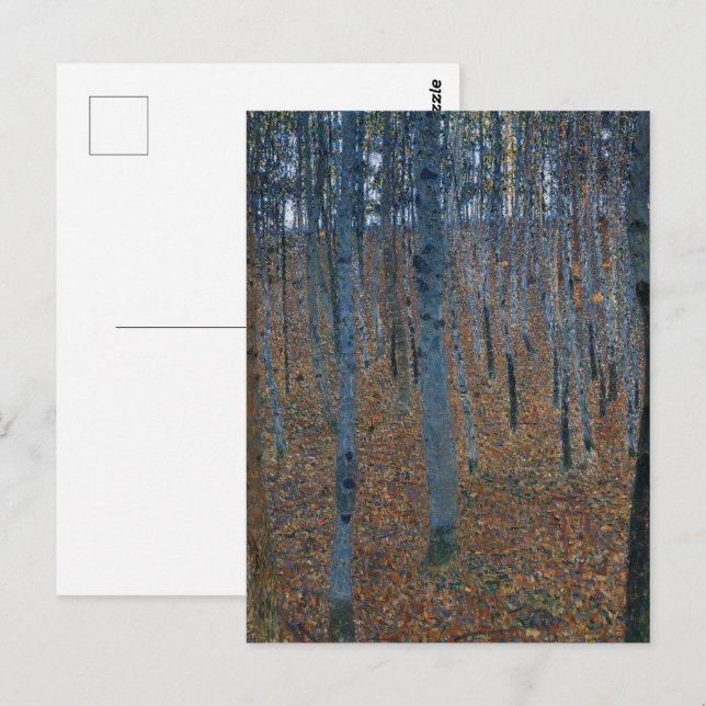 Gustav Klimt Beech Tree Forest Grove Classic Postcard (Front/Back)