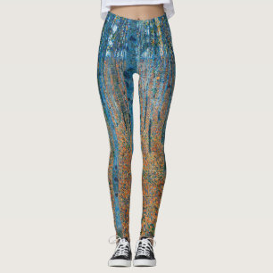 Gustav Klimt Beech Tree Forest Grove Leggings