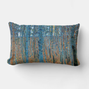 Gustav Klimt Beech Tree Forest Grove Lumbar Cushion