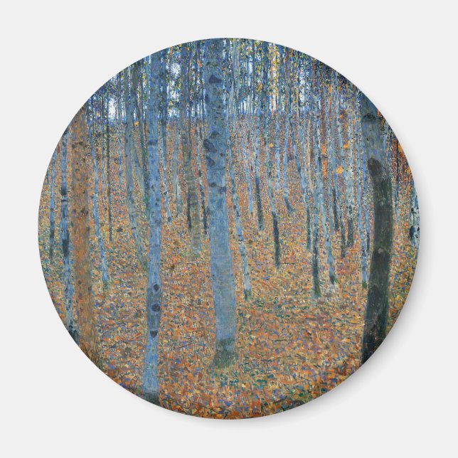 Gustav Klimt Beech Tree Forest Grove Magnet (Front)