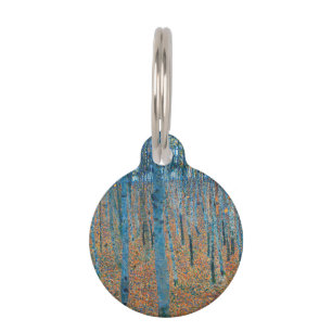 Gustav Klimt Beech Tree Forest Grove Pet Tag