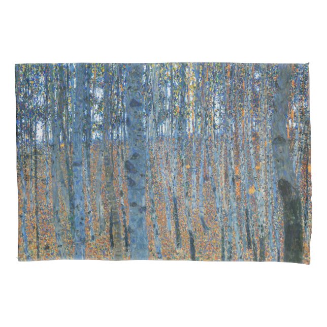 Gustav Klimt Beech Tree Forest Grove Pillowcase (Front)